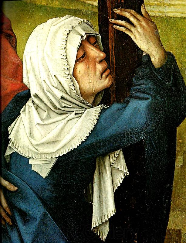 Rogier van der Weyden korsfastelsen France oil painting art